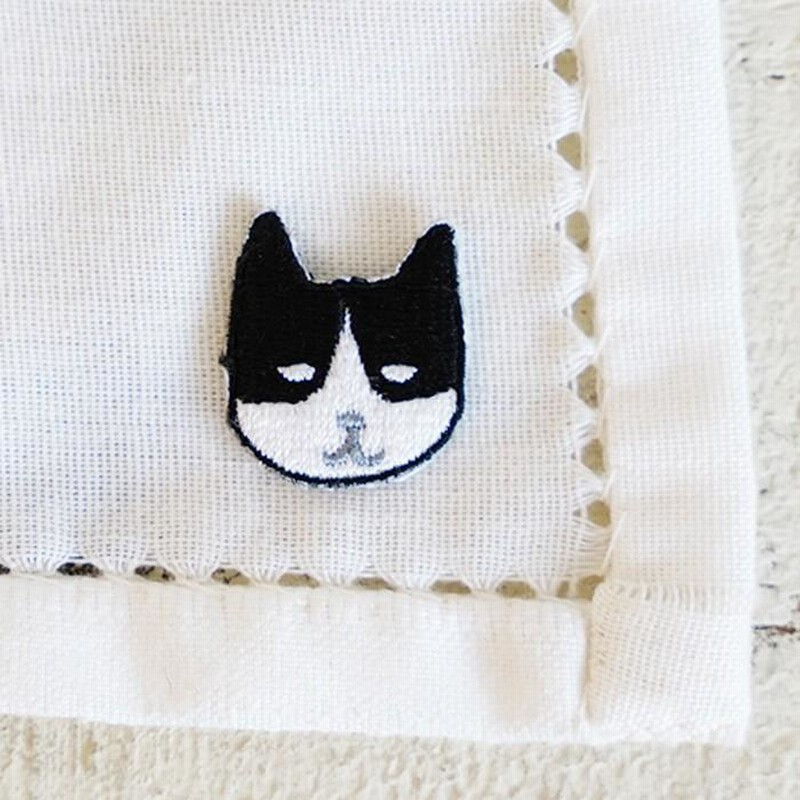 マスクワッペン 猫柄 ワッペン 刺繍ワッペン アイロンプリント