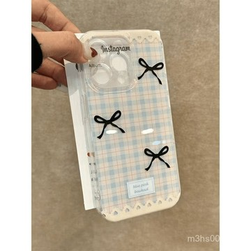 新品🎈保護殼 花边格纹适用于苹果15PROMAX手机壳iPhone16高颜值14高级13轻奢12