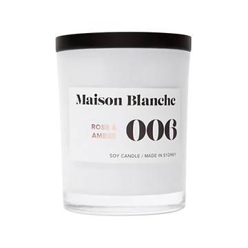 Maison Blanche 手工香氛蠟燭 澳洲製造 100%奶油大豆蠟  006 玫瑰琥珀  60g  1件