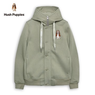 Hush Puppies 外套 男裝經典立體品牌英文刺繡狗立領外套