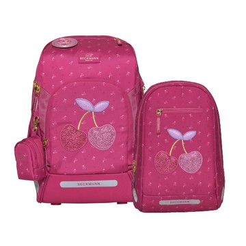 【毒】Beckmann  AIR FLX 擴充護脊書包20~25L+Gym 12L輕便後背包 - 甜美櫻桃