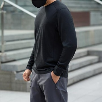 貓虎獸美利奴羊毛T恤可機洗男士保暖速干衣