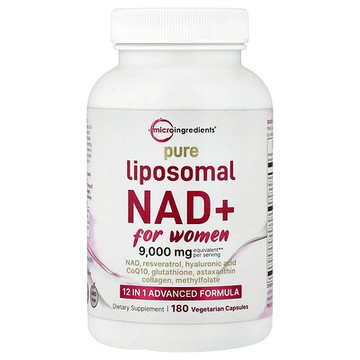 Micro Ingredients, Pure Liposomal NAD+ for Women, 180 Vegetarian Capsules