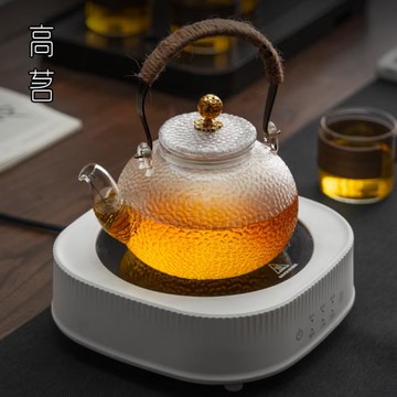 耐高溫日式玻璃茶壺商用飯店專用提梁泡茶器餐館餐廳餐飲店茶水壺