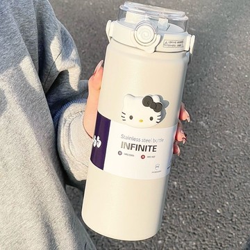臺灣/✨kitty貓316雙飲不銹鋼女生保溫杯便攜大容量高顏值吸管杯子水杯