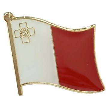 A-ONE 匯旺 馬爾他 國旗別針 15mm x 17mm x 1mm 刺馬針+蝴蝶帽  彩色