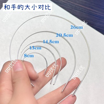 娃用迷你袖珍金屬髮箍胚半成品銀色3mm寬OB11小布3分4分6分8分BJD特惠