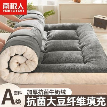 冬季床墊軟墊遮蓋物加厚加絨牛奶絨家用冬墊被床褥子學生宿舍單人