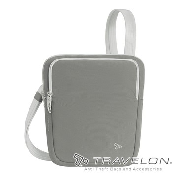 【Travelon 美國】VOYAGES防盜斜背包『灰』TL-43669 戶外 露營 休閒 時尚 旅遊 防盜 背包