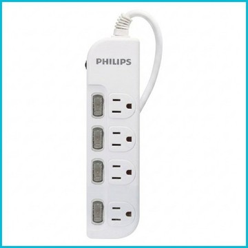 PHILIPS飛利浦 4開4座延長線 CHP3444WA/96 1.8m 白色