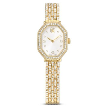 【Swarovski 施華洛世奇】Dextera octagon 手錶(瑞士製造 金屬手鏈 金色 金色潤飾)(5749453)