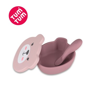 TUM TUM 小熊貝琪-矽膠餐碗湯匙組