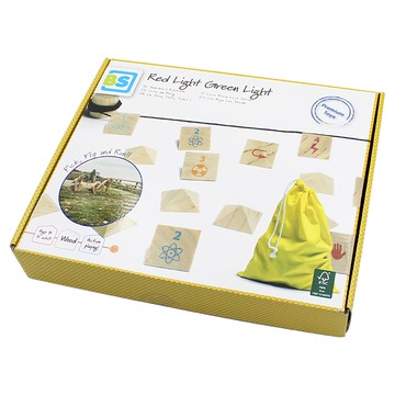 BS Toys 123紅綠燈 戶外傳統遊戲 促進肢體協調 天然木質安全玩具  1盒