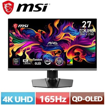 MSI微星 27型 MAG 272UP QD-OLED E16 電競顯示器