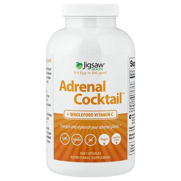 Jigsaw Health, Adrenal Cocktail™ + 全食維生素 C，360 粒膠囊