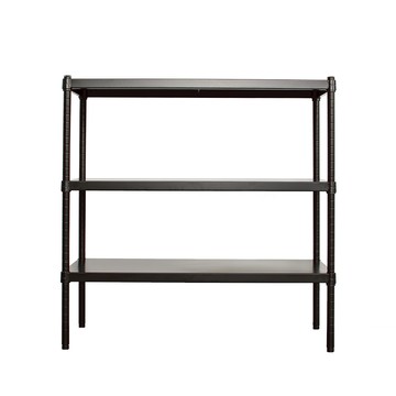 【Y HOUSE】90x45x90公分 三層無洞鐵板收納層架 置物架 鐵架-烤漆黑