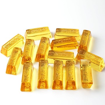 【昱晶閣】黃水晶金磚擺飾 金條擺件 水晶工藝品風水擺飾家居裝飾品