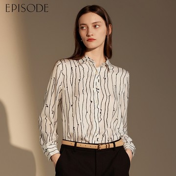 EPISODE - 經典百搭抽象條紋長袖襯衫E30482