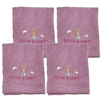PETER RABBIT 比得兔 精繡毛巾 100%純棉 舒適柔順 強力吸水  顏色隨機  4條