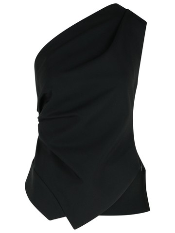 Róhe One-shoulder Top In Black Viscose Blend