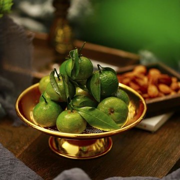 家用佛堂擺件供佛蓮花供盤果碟文武財神像觀音佛前貢盤水果盤果盆