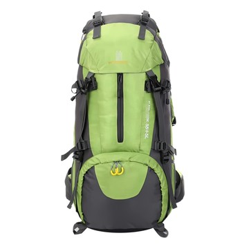 火焰馬 60L 多功能登山包 超大容量 透氣排汗 耐磨抗撕裂 後背鋁合金鋼板支撐  外63 x 30 x 18cm  綠色