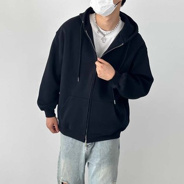【Ofat台灣】連帽外套 雙拉鍊頭 無刷毛 寬鬆外套 秋冬外套 騎車外套 韓國外套 外套男 外套女【MC71】