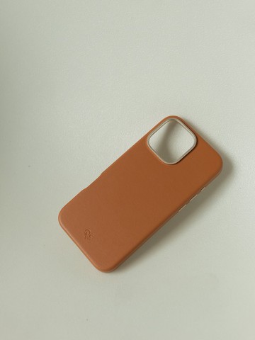iPhone 純素皮革手機殼 焦糖棕