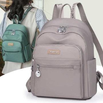 2024新款雙肩包女高級感牛津布輕便旅行包潮女百搭后背包媽媽包