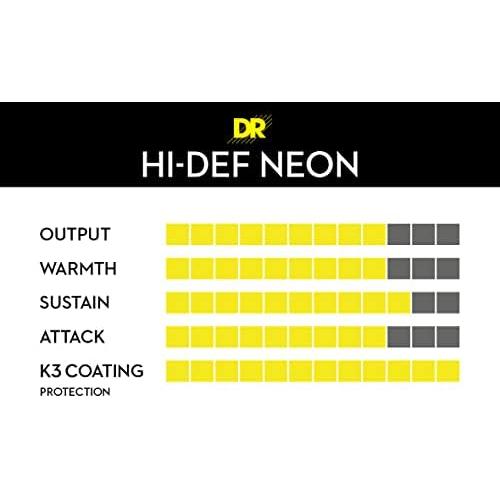 DR Strings Hi-Def NEON Green Coated 4-String Bass Strings Heavy (50-110)