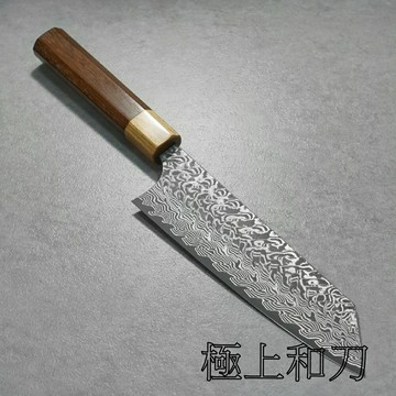 義實 文化刀 切片刀 菜刀 SG2/R2粉末鋼 黑染大馬士革 澳洲紅木柄 170mm KA105J【極上和刀】【日本高品質菜刀】【領券滿額再折千8/31止】
