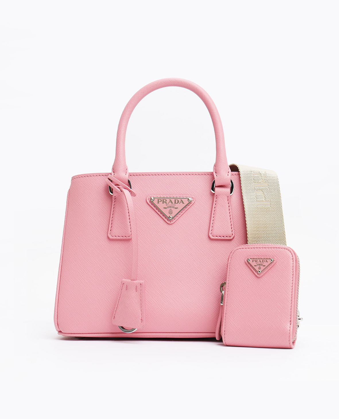 PRADA Galleria 迷你托特包 /粉