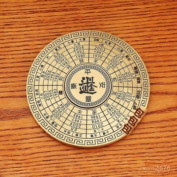 ??過爐 開光?純銅解壓日進鬥金旋轉手把件百財雙麵轉轉指尖羅盤金屬工藝品擺件 Y5XG
