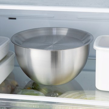 日本 霜山 304不鏽鋼料理用調理盆&圓盤二件組