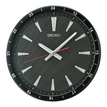 seiko SK037 精工鐘 (QXA802K) 立體刻度滑動式秒針靜音掛鐘 黑35cm｜樂天領券現折★全館特惠中★指定刷卡回饋10%