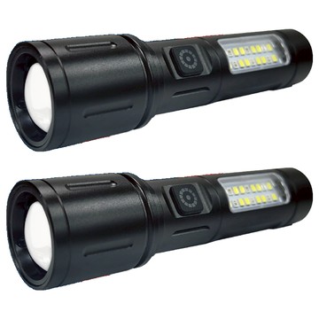明沛 極亮LED手電筒 MP3292 135g 黑色  2個