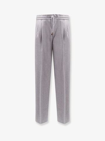 Virgin wool trouser with adjustable drawstring - BRUNELLO CUCINELLI - gender_Man