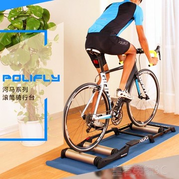騎行台 POLIFLY 河馬滾筒靜音 騎行台 公路山地自行車室內訓練台 布拉格生活館