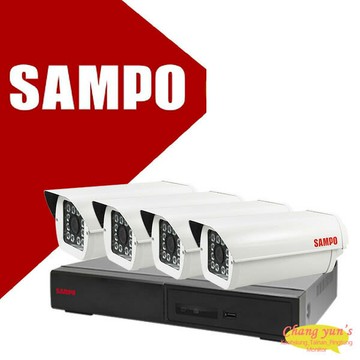 昌運監視器 聲寶 4路4鏡優惠組合 DR-TWEX3-4 VK-TW2C98H 2百萬攝影機 監視器