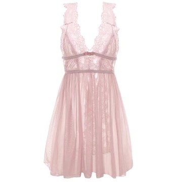 性感睡衣純欲風小胸火辣透明薄款內衣蕾絲誘惑吊帶無袖睡裙女夏款