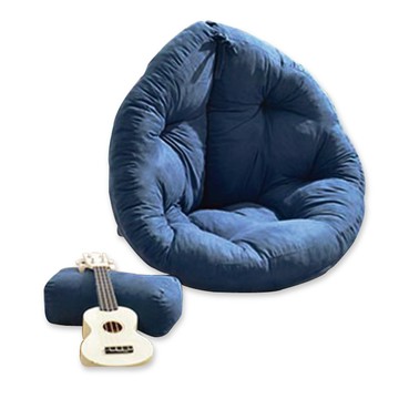 【班尼斯】專利支撐‧蘑菇Mushroom 懶骨頭沙發(贈送長方形小靠墊)-海洋藍