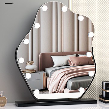 工廠現貨 免運 110v智能鏡 led鏡子 浴室鏡 發光鏡 帶燈鏡 掛鏡 led燈泡鏡子化妝鏡帶燈家用臺式梳妝臺桌面梳妝燈光鏡臥室網紅特惠/開立發票 全館折扣 售後保障 j1216