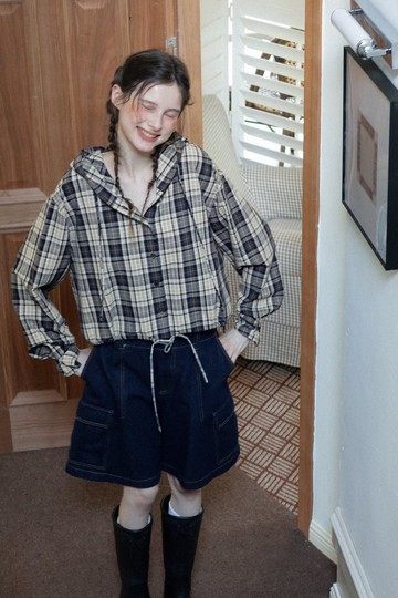 nordic / 色織連帽襯衫 / 復古格紋