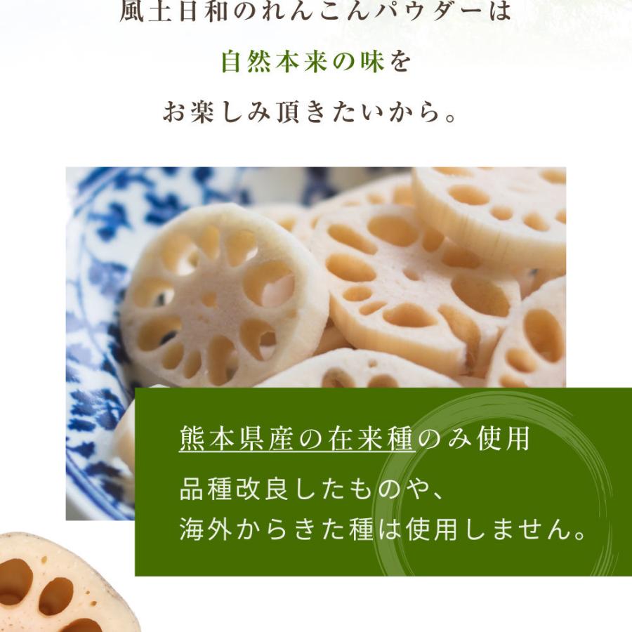 れんこんパウダー 風土日和 210g（70gx3袋） 国産 無農薬 粉末 離乳食 食物繊維 レンコン パウダー ヨーグルト 熊本県産 蓮根粉 料理