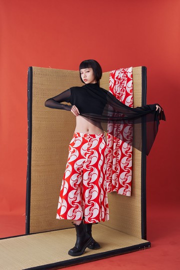 薄紗上衣/不對稱/雙層薄紗/單穿/內搭/24AW-INF