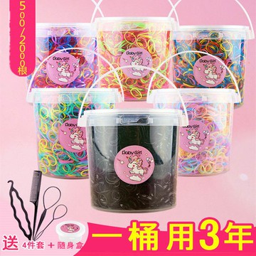 700-1200根高彈力兒童不傷發一次性橡皮筋發繩扎頭發圈頭飾
