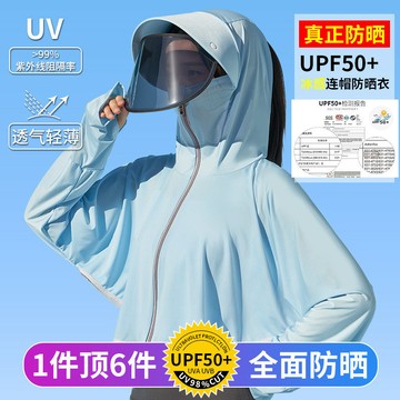 🌞冰絲鏡片冷鋒衣防曬衣冰袖套 抗UV外套 女夏季薄騎行機車防曬服 遮臉防紫外線防曬衫 防曬臂套防曬優質