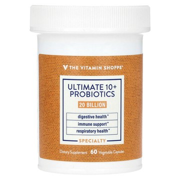 The Vitamin Shoppe, 高階 10+ 益生菌，200 億 CFU，60 粒素食膠囊