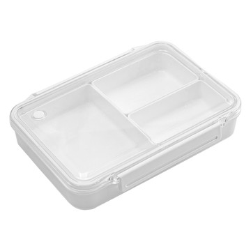 Couselect 分格便當盒/可微波/食品級密封設計/學生上班冷藏保鮮餐盒 950ml  白色  1個