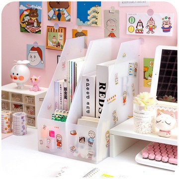 書立桌面書架擋板書夾書靠文件收納盒【不二雜貨】